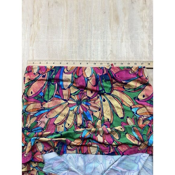 Farm Rio Skirt XL Faux Wrap Getaway Midi Resort Vaca Banana Floral Anthropologie - Picture 5 of 5